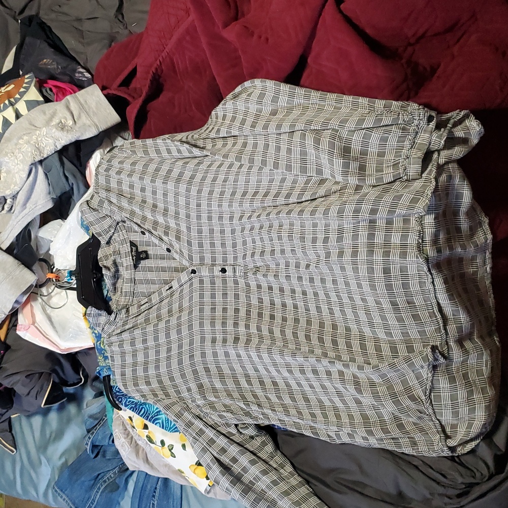 Lucky Brand Monochrome Plaid Shirt